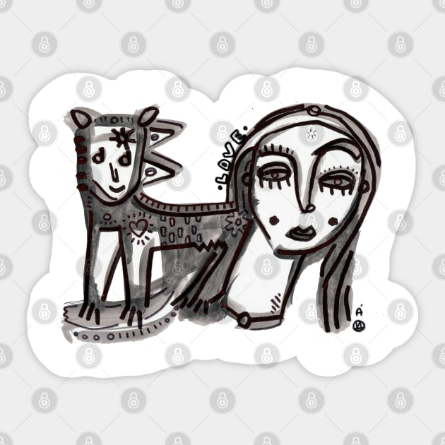 dog Sticker by Angel Rivas